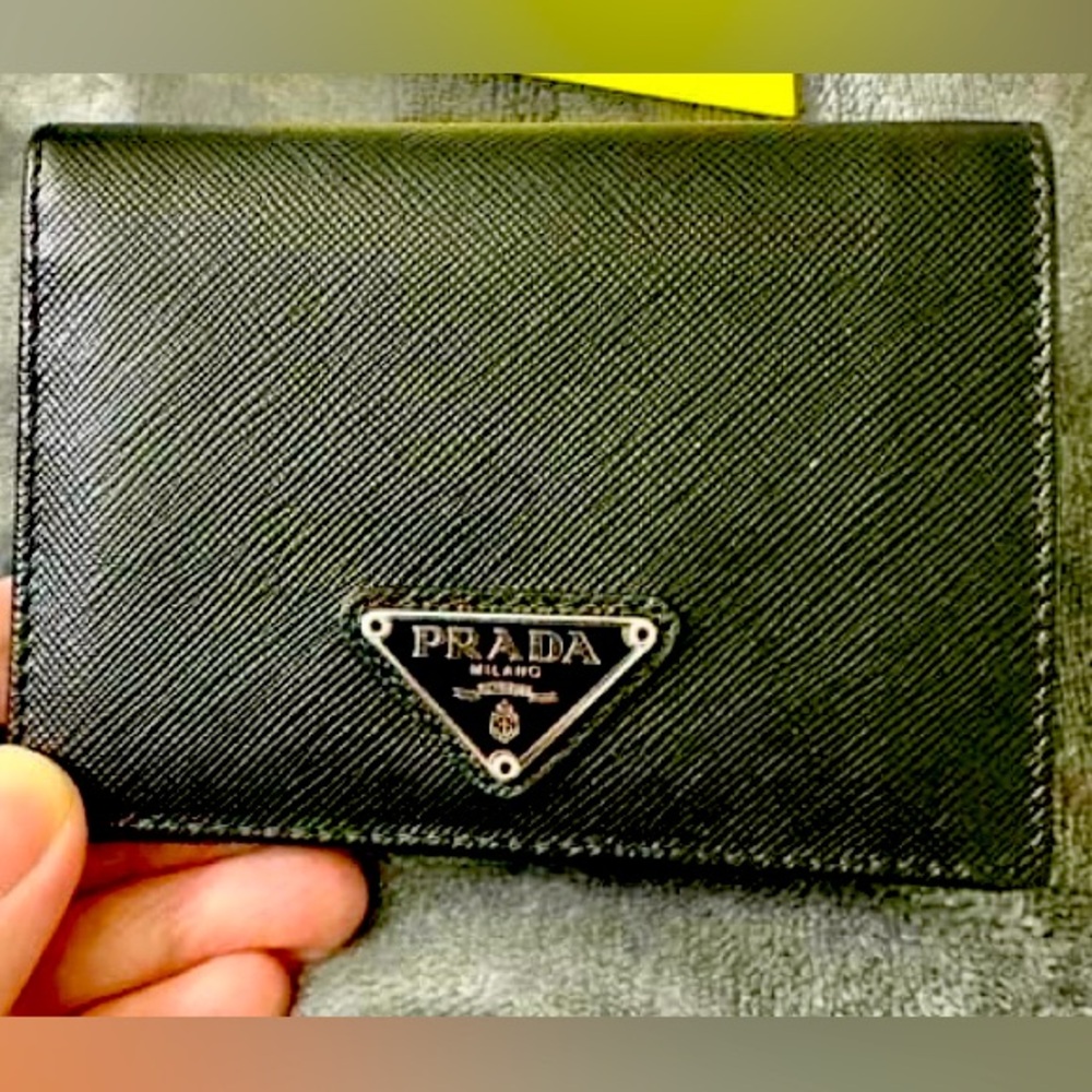 Prada Saffiano card small wallet/case